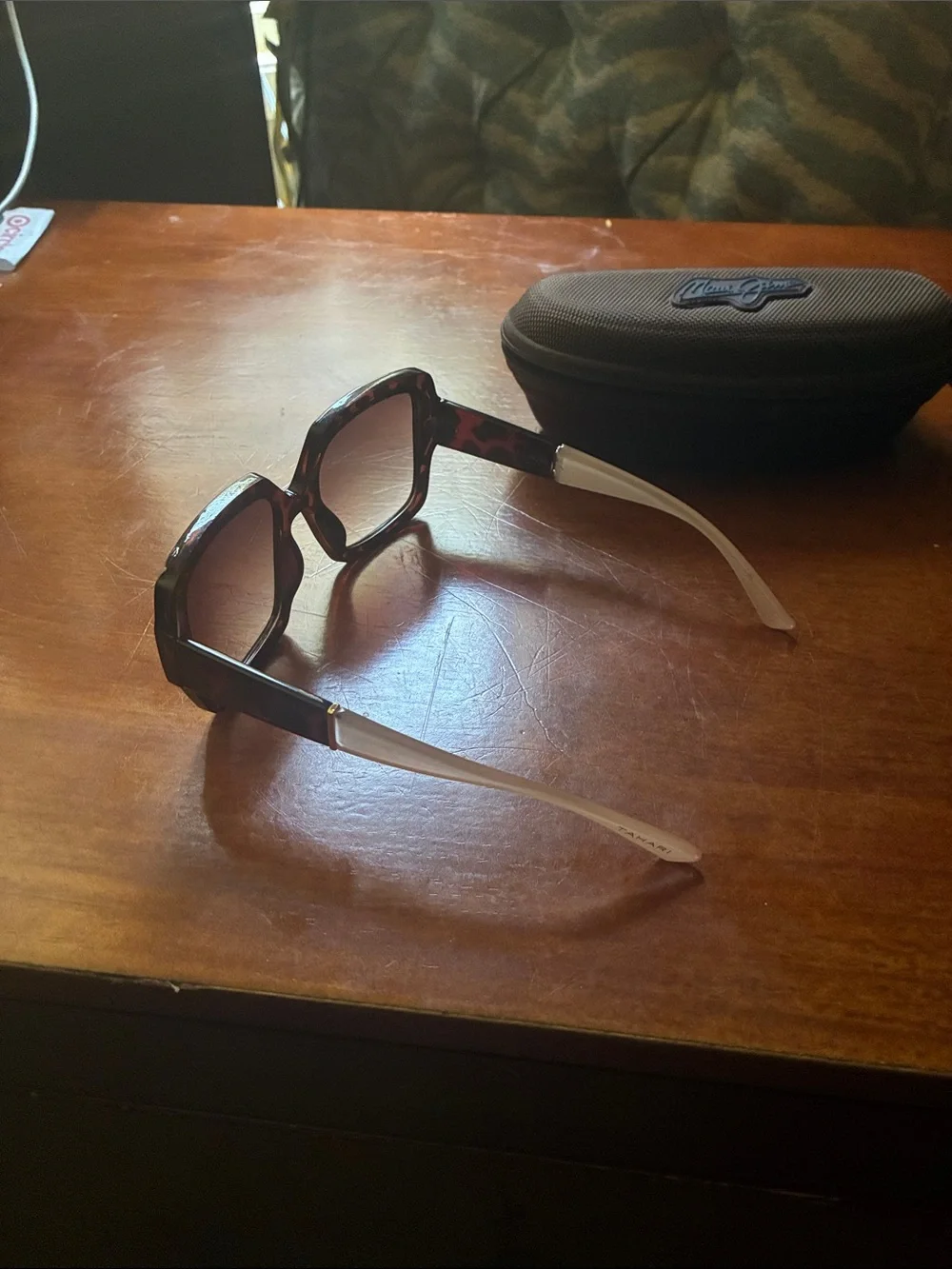 Maui Jim Tortoiseshell Oversized Sunglasses with Brown Gradient Lenses